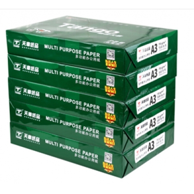新绿天章70gA3复印纸 中高品质款打印纸 500张/包 5包/箱(2500张)