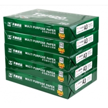 新绿天章70gA3复印纸 中高品质款打印纸 500张/包 5包/箱(2500张)